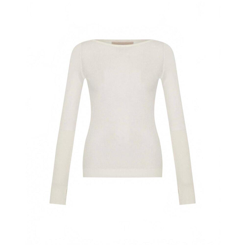 NEW THEO THE LABEL women's selas sheer all day long sleeve top in ivory